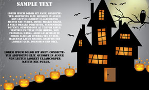 Halloween dark house vector